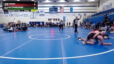 132 lbs Quarterfinal - Blayze Stonecipher, Inola vs Jase Hanna, Grove