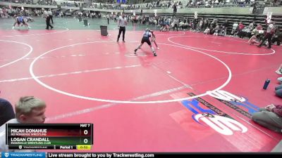 95 lbs Semifinal - Micah Donahue, No Nonsense Wrestling vs Logan Crandall, Evansville Wrestling Club