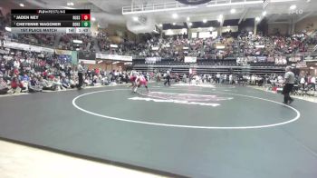 145 lbs 1st Place Match - Cheyenne Wagoner, Douglass Hs vs Jaden Ney, Russell HS