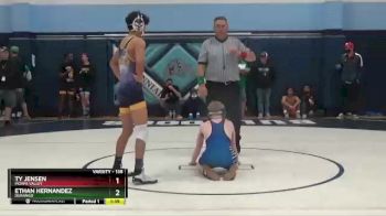 138 lbs Quarterfinal - Ty Jensen, Moapa Valley vs Ethan Hernandez, Durango
