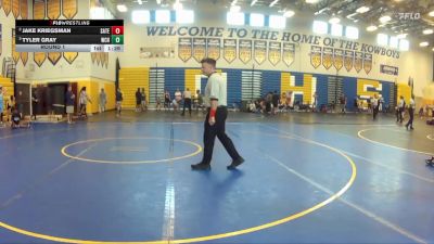 157 Gold Round 1 - Jake Kriegsman, Satellite vs Tyler Gray, Wellington Community Hs