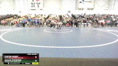 120 lbs Cons. Round 1 - Carter Nesbit, Franklinville Wrestling Club vs Roman Stampone, Pioneer Youth Wrestling