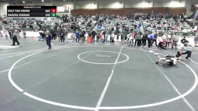 46 lbs Round Of 16 - Kolt Van Orden, Shootbox Rigby vs Dakota Owings, Atos Lake Tahoe Wrestling