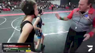 85 lbs Quarterfinal - Cassidy O`Connell, Crass Trained vs Pyper Merfeld, Rio Vikings Youth Wrestling