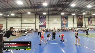 68 lbs Rd# 7- 10:45am Saturday Final Pool - Paxton Fellows, Nebraska Elite vs Decker Berglund, SELECT Utah