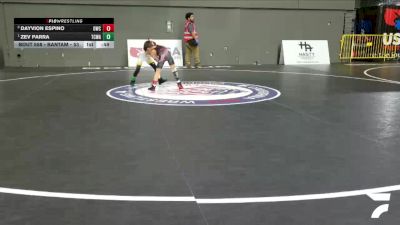 Bantam - 53 lbs Cons. Round 4 - Zev Parra, TUF California Wrestling Academy vs Dayvion Espino, Oakdale Wrestling Club