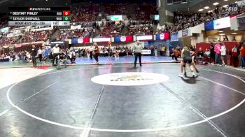 G - 130 lbs Cons. Round 3 - Taylor Dorvall, Whitefish Girls vs Destiny Finley, Ronan Girls