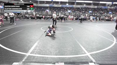 49 lbs 7th Place - Easton Berryman, Team Central vs Clayton Janorschke, Ciwc Team Intensity