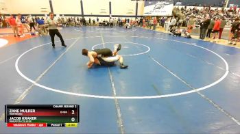 174 lbs Champ. Round 2 - Zane Mulder, Wartburg vs Jacob Kraker, Wheaton College