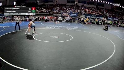 D 3 138 lbs Quarterfinal - Jaxon Bent, Houma Christian vs Reece Campbell, St. Louis Catholic