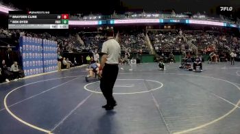 3A 190 lbs Champ. Round 1 - Brayden Cline, Swansboro High School vs Ben Dyer, Parkwood High School