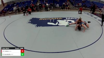 14U Girls - 125 lbs Cons. Semis - Rose Karakolis, M80 Wrestling Club vs Reagan Eaton, Nebraska Wrestling Academy