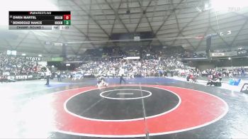 Boys 4A 126 lbs Champ. Round 1 - Bendeguz Nance, North Creek vs Owen Martel, Moses Lake