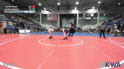 130-136 lbs Rr Rnd 3 - Easton Seago, Sperry Wrestling Club vs Zayne Chappell, Tulsa Blue T Panthers