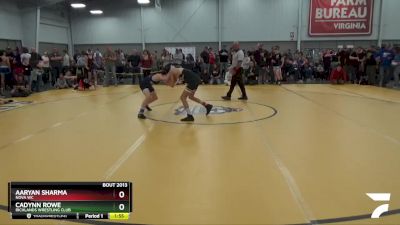 92 lbs Champ. Round 1 - Aaryan Sharma, Nova WC vs Cadynn Rowe, Richlands Wrestling Club