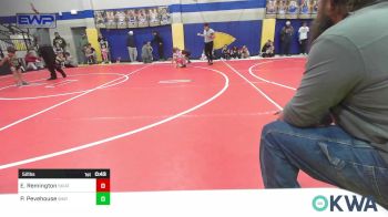 52 lbs Rr Rnd 1 - Evie Remington, Skiatook Youth Wrestling vs Piper Pevehouse, Warner Eagles Youth Wrestling