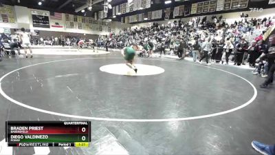 144 lbs Quarterfinal - Diego Valdinezo, Poway vs Braden Priest, Bakersfield