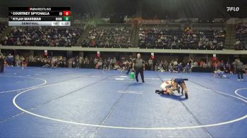 90 lbs Semifinal - Courtney Spychalla, OTC Bulldogs vs Kylah Massman, Outlaw Wrestling Club