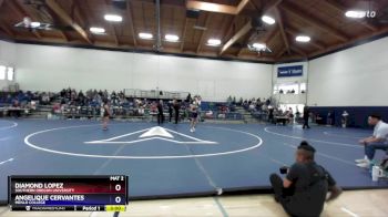 103 lbs Round 2 - Diamond Lopez, Southern Oregon University vs Angelique Cervantes, Menlo College