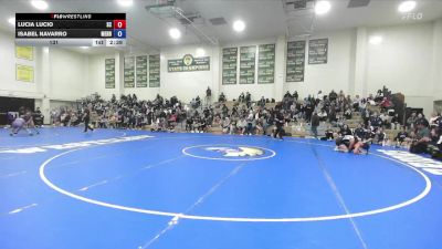131 lbs Quarterfinals (8 Team) - Isabel Navarro, Menlo B vs Lucia Lucio, Snow