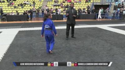 Manuella Camboim Gomes Montenegr vs ALINE MERCURIO MATUCHENKO 2026 CBJJE International BJJ Championships