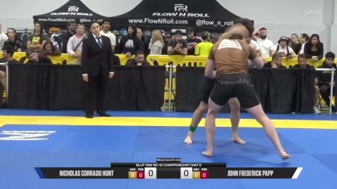 John Frederick Papp vs Nicholas Corrado Hunt 2026 Pan IBJJF Jiu-Jitsu No-Gi Championship