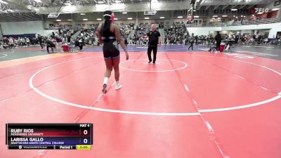 160 lbs Champ. Round 2 - Ruby Rios, McKendree University vs Larissa Gallo, Unattached North Central College