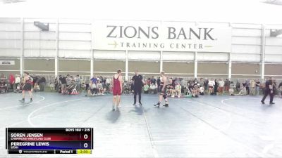 215 lbs Cons. Round 1 - Soren Jensen, Champions Wrestling Club vs Peregrine Lewis, Utah