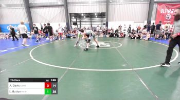 155 lbs 7th Place - Andrew Davis, Combat WC vs Lane Button, Michigan Premier Blue