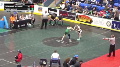 127 lbs Round Of 16 - Adrianna Heckman, Nazareth vs Josie Mason, West Greene