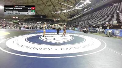 Girls 3A 140 lbs Champ. Round 2 - Saniyah McKinney, Seattle Academy (Girls) vs Sienna Kuehn, Everett (Girls)