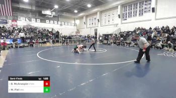 145 lbs Semifinal - Brendan McAnaspie, Newtown vs Maximus Piel, New Milford