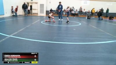 60-62 lbs Round 2 - Deacon Miles, Davis Wrestling Club vs Owen Sorenson, Northside Wrestling Club