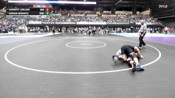 165 lbs Quarterfinal - Adrian Monaco, Wichita-Kapaun Mt. Carmel HS vs Garrett LeBlanc, Emporia HS