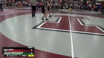 PW-3 lbs Round 1 - Lyla Lenth, THWC vs Addison Broghammer, Delaware Co. Girls Wrestling