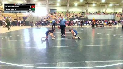 82 lbs Cons. Semi - Jordan Rivera, GOVS Elite vs Grace Vick, Maryville Wrestling