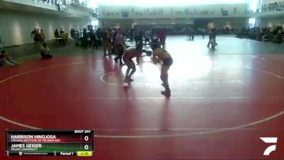 165 lbs Cons. Round 2 - James Geiger, Wilkes University vs Harrison Hinojosa, Stevens Institute Of Technology