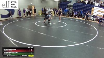 100 lbs. Quarterfinal - Alina Peralta, Broken Arrow vs Cydni Buchanan, Washington