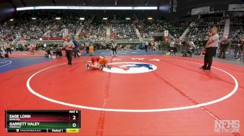 3A-165 lbs Semifinal - Garrett Haley, Pinedale vs Sage Lonn, Rawlins