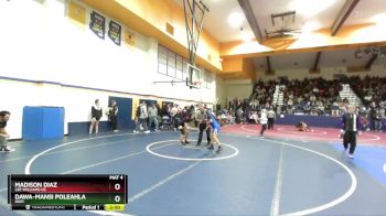 114 lbs Quarterfinal - Madison Diaz, Lee Williams HS vs Dawa-Mansi Poleahla, Hopi