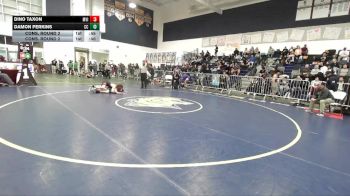 120 lbs Cons. Round 2 - Dino Taxon, Mission Viejo vs Damon Perkins, Calvary Chapel