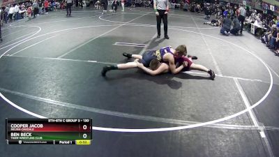 130 lbs Cons. Round 2 - Cooper Jacob, Neligh-Oakdale vs Ben Beck, Tiger Wrestling Club