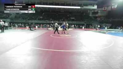 157 lbs Quarterfinal - Cash Byington, Sonora vs Andrew Peterson, Beyer