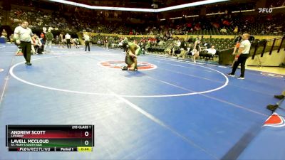 215 Class 1 lbs Cons. Round 2 - Lavell McCloud, St. Mary`s South Side vs Andrew Scott, Lathrop