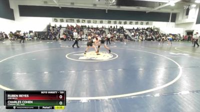 120 lbs Cons. Round 2 - Charles Cohen, Corona Del Mar vs Ruben Reyes, Oak Hills