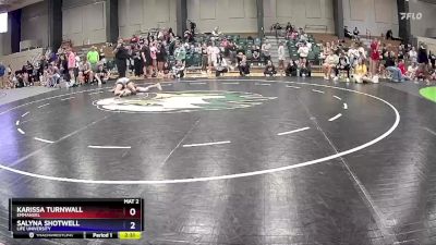 117 lbs Semifinal - Salyna Shotwell, Life University vs Karissa Turnwall, Emmanuel