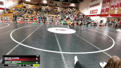 145 lbs Cons. Round 3 - Brylee Caster, Newcastle vs Tawny Bertolini, Greybull/Riverside