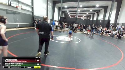 87 lbs Cons. Round 1 - Zach Winterroth, Everett Wrestling Club vs Landon Hill, Juneau Youth Wrestling Club Inc.