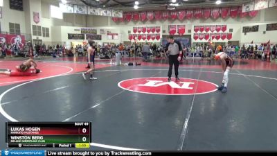 75 lbs Cons. Round 2 - Winston Berg, Delano Wrestling Club vs Lukas Hogen, Mankato Mustangs