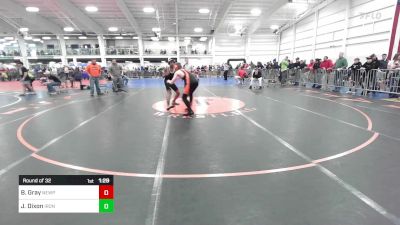 130 lbs Round Of 32 - Brandon Gray, Newport vs Jonah Dixon, Iron Faith WC